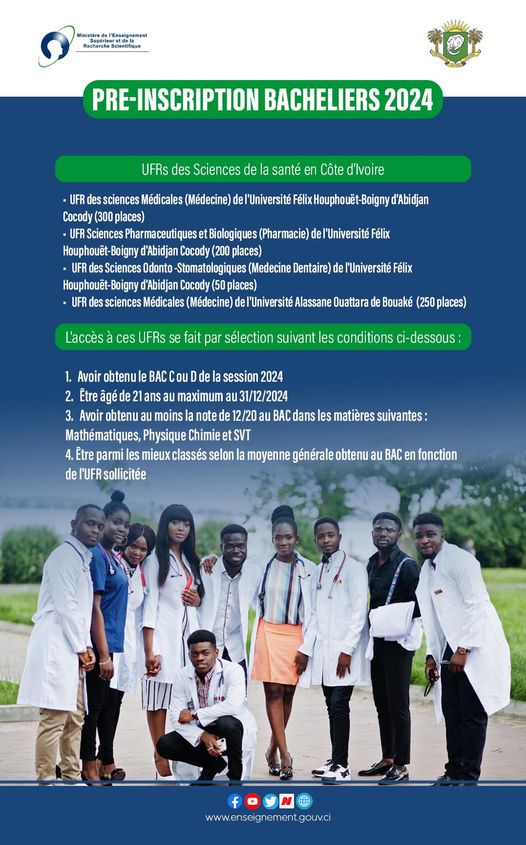 Enseignement Supérieur / Pré-inscription des bacheliers 2024.